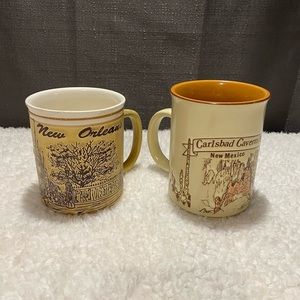 Vintage souvenir locale mugs